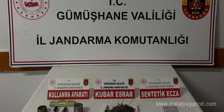 Trabzon’dan Gümüşhane’ye uyuşturucu madde getiren şahıs yakalandı