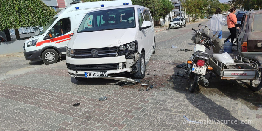 Transitle çarpışan motosikletin sürücüsü ağır yaralandı