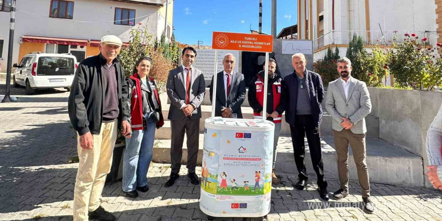 Tunceli’de, korucuyu aile tanıtımı farkındalık stantları açıldı