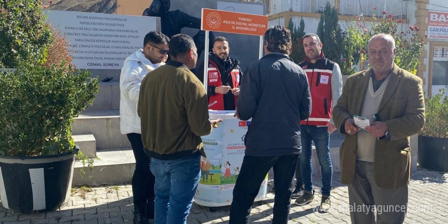 Tunceli’de, korucuyu aile tanıtımı farkındalık stantları açıldı