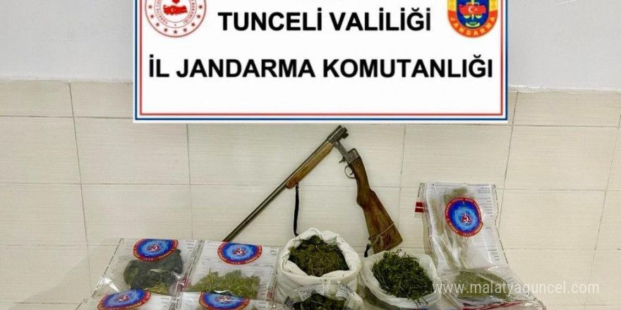 Tunceli’de uyuşturucu ve ruhsatsız silah operasyonu