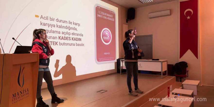 Turgutlu emniyetinden kadına yönelik şiddetle mücadele semineri