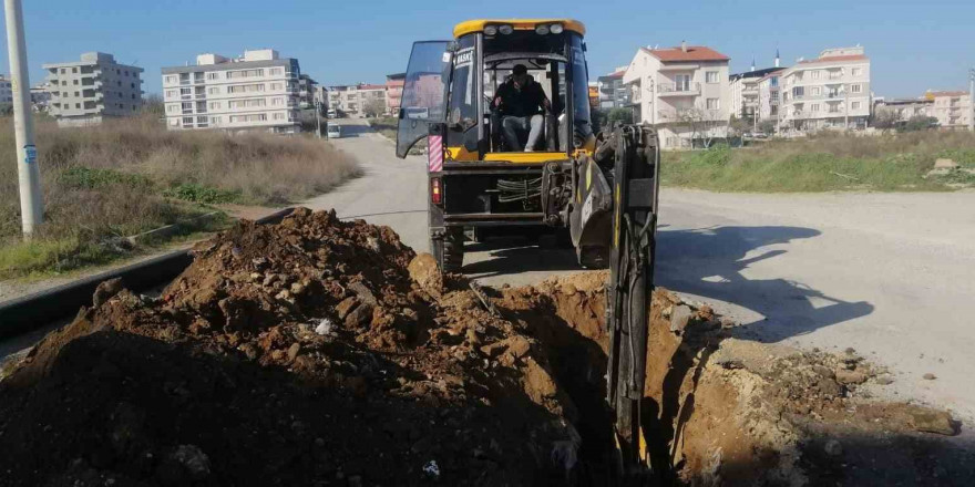 Turgutlu Fatih Sanayi Sitesi’nde yağmur suyu hattı çalışması yapıldı