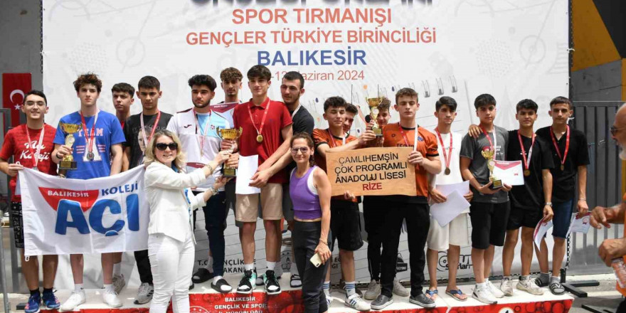 Türkiye Gençler Spor tırmanışı şampiyonası Balıkesir’de gerçekleşti