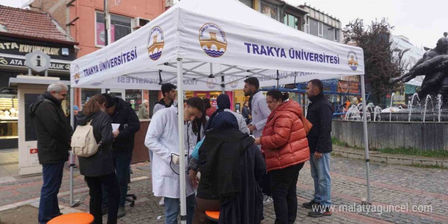 Üniversite öğrencileri halkın şeker ve tansiyonunu ölçtü