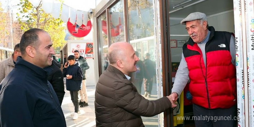 Vali Varol’dan geçici işyerlerine taşınan esnafa ziyaret