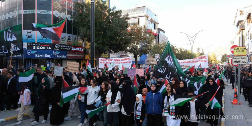 Van’da Filistin’e destek yürüyüşü