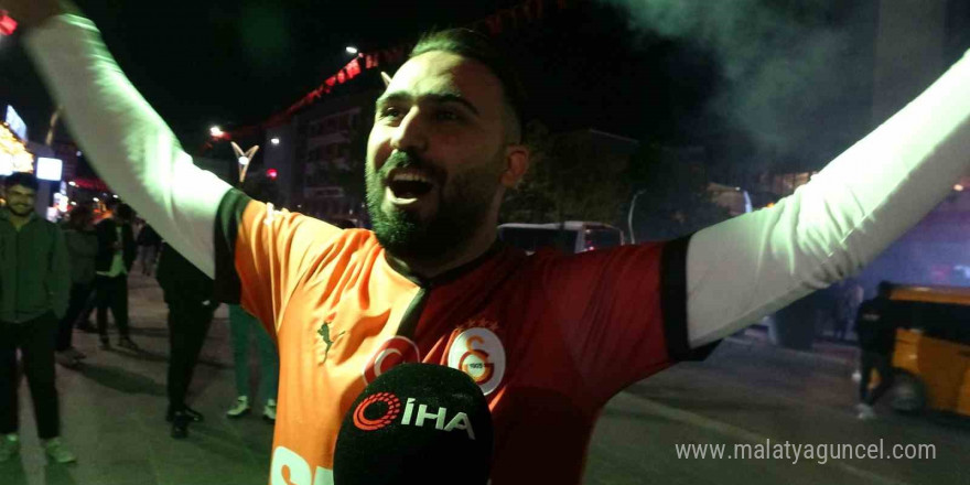 Van’da Galatasaraylı taraftarların derbi coşkusu