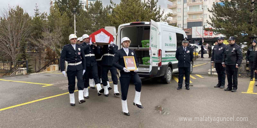 Vefat eden polis memuru törenle uğurlandı