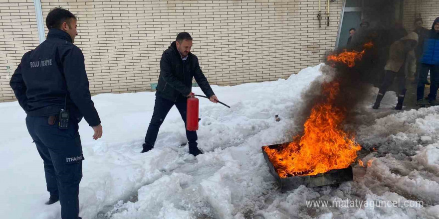 Yangın eğitimleri devam ediyor