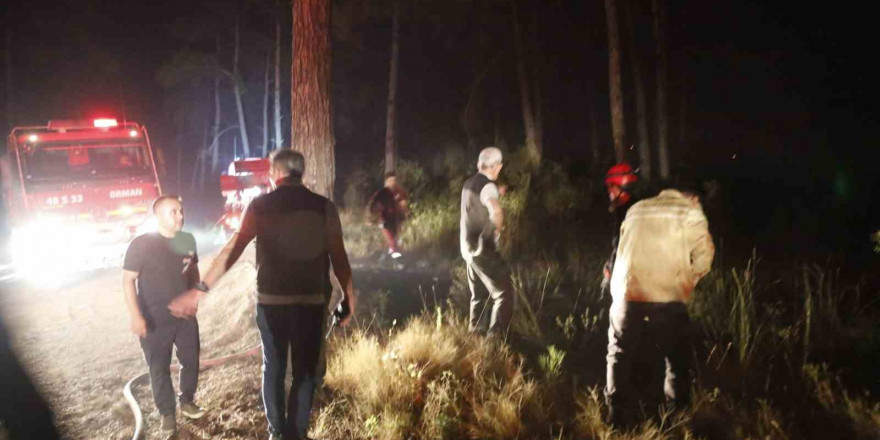 Yangın gece boyu devam etti, Orman Genel Müdürü Vali Akıyık ile geceyi sahada geçirdi