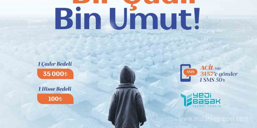 Yedi Başak, Gazze’de 10 bin adet çadır kampanyası başlattı