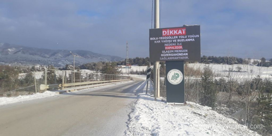 Yedigöller Milli Parkı yolu ulaşıma kapatıldı