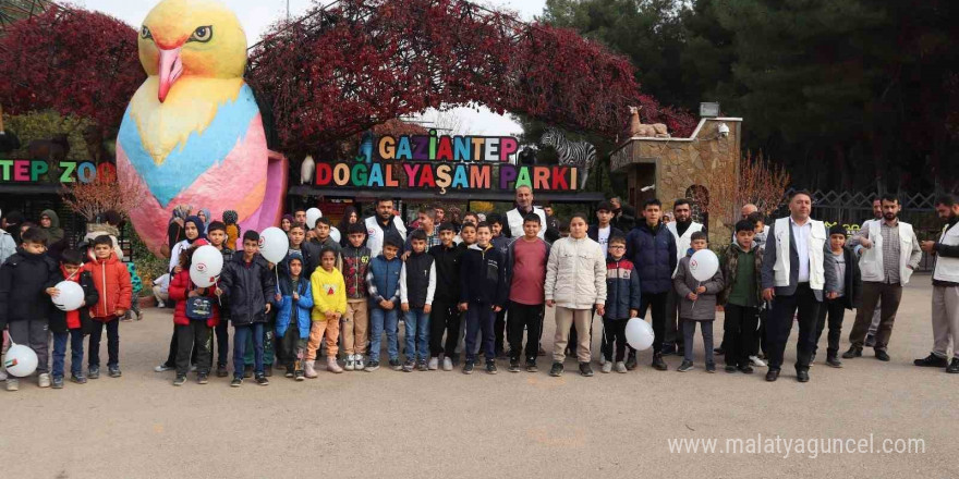 Yetim çocuklar Gaziantep Doğal Yaşam Parkı’nı gezdi