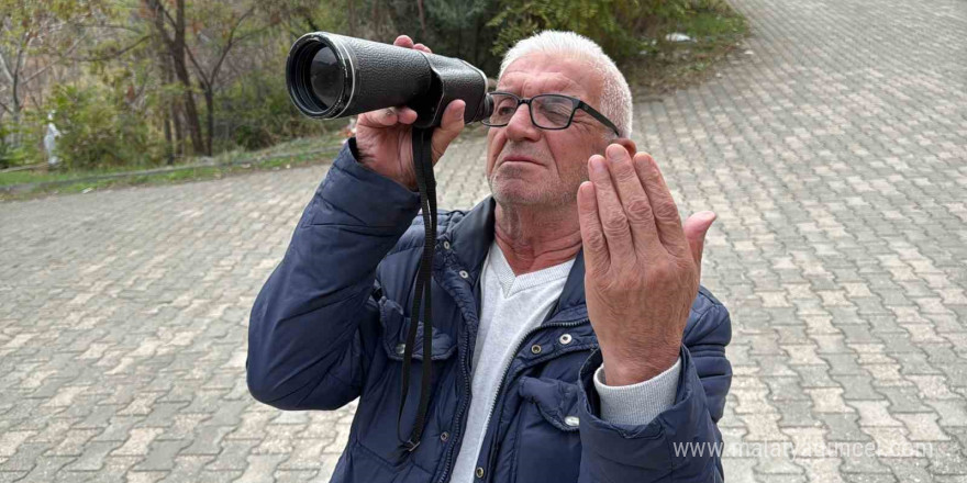 Yolu olmayan mezarlığa dürbünle ziyaret