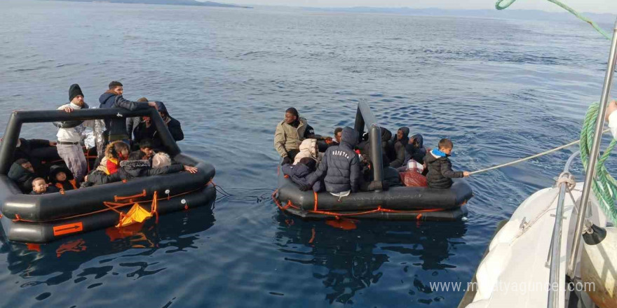 Yunanistan unsurları tarafında geri itilen 35 göçmen kurtarıldı