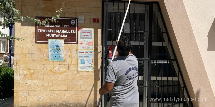 Yunusemre’den muhtarlıklara bakım çalışması