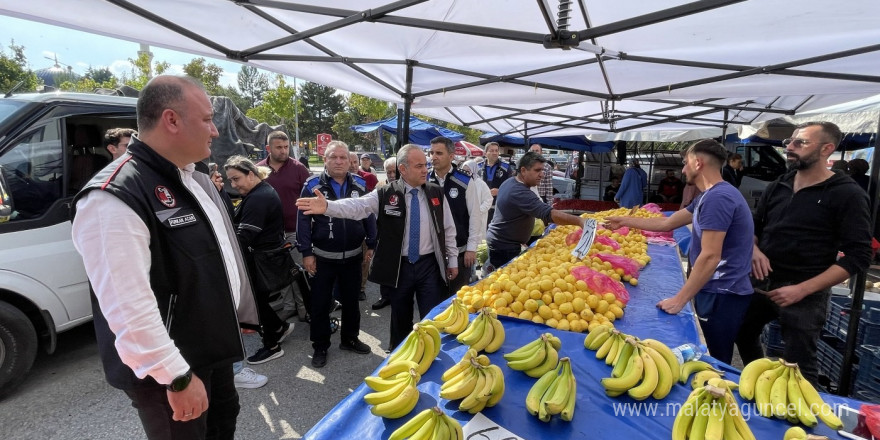 Zabıta ekiplerinin pazar denetimler sürüyor