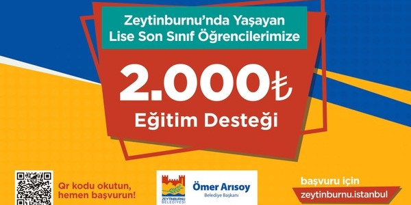 Zeytinburnu Belediyesi’nden lise öğrencilerine 2 bin TL eğitim desteği