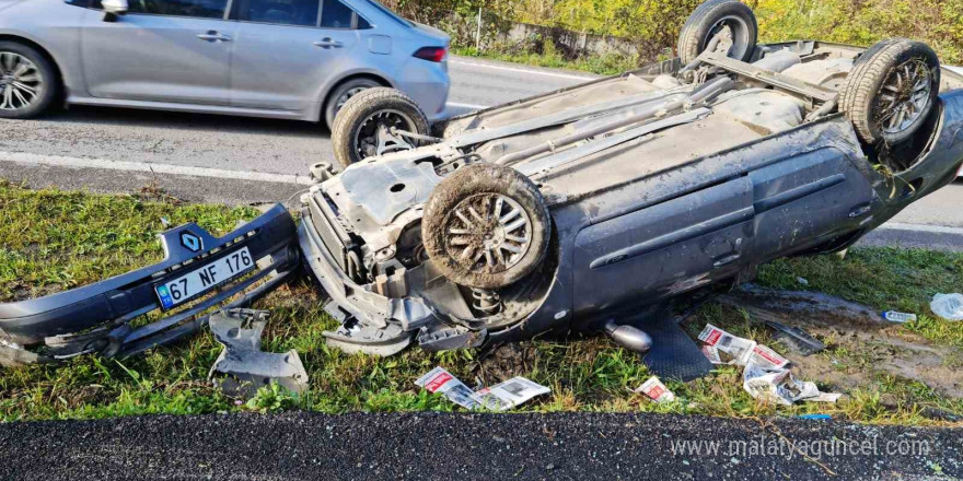 Zonguldak-Ankara kara yolunda feci kaza, 2 yaralı