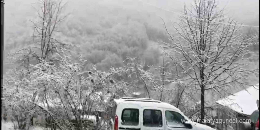 Zonguldak’ın yüksek kesimlerinde kar yağışı