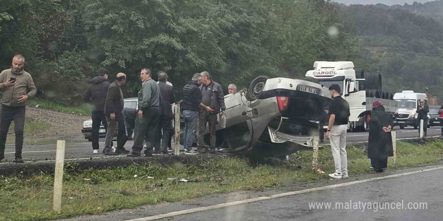 Zonguldak’ta ıslak zemin kazaya neden oldu