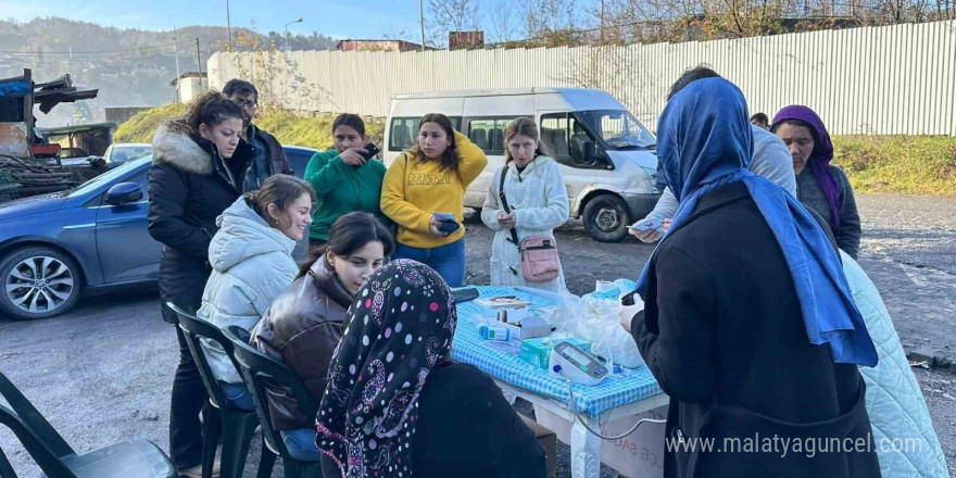 Zonguldak’ta Roman vatandaşlar sağlık taramasından geçti