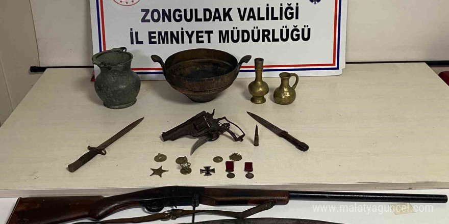 Zonguldak’ta tarihi eser kaçakçılığı operasyonu; 1 şüpheli gözaltında