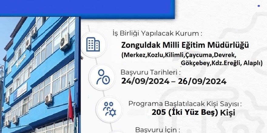 Zonguldak’ta TYP kapsamında 205 kişi geçici olarak istihdam edilecek